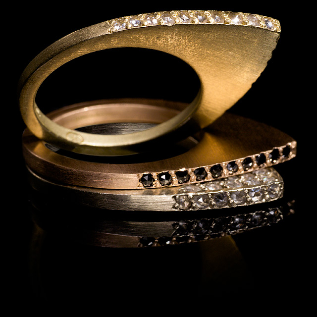 LFrank Diamond Gold Apex Ring