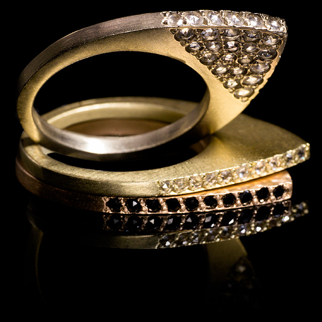 LFrank Diamond Dipped White Gold Apex Ring